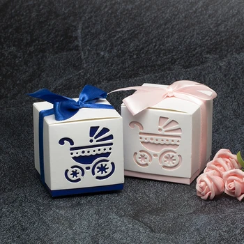 10 шт., милая дизайнерская детская коляска, коробка конфет, бумажные подарочные коробки, украшение для детского дня рождения, принадлежности для душа своими руками