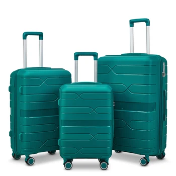 3 шт./компл. дорожный кейс для багажа из полипропилена, чемодан большой емкости, 20/24/28-дюймовый кейс для тележки, багажные роли, P801