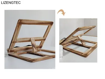 Складная деревянная подставка для ноутбука LIZENGTEC, подходящая для ноутбуков, планшетов и чтения от 11 до 17 дюймов, новый модный дизайн