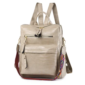 Модные женские рюкзаки 2023, кожаные женские сумки через плечо с каменным узором, школьные сумки для девочек-подростков, рюкзак большой емкости