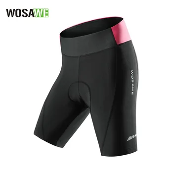 Женские велосипедные шорты WOSAWE с силиконовой дышащей подушкой, спортивные женские нескользящие короткие штаны в обтяжку, эластичные BO122