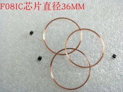 13,56 МГц ISO14443A диаметр 36 мм F08 IC COB катушка RFID пассивный чип и антенны метки 10 шт./лот