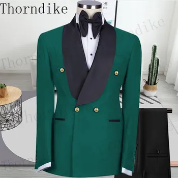 Мужской Двубортный костюм-двойка Thorndike, комплект пальто, Тонкий Новый Деловой Повседневный жакет, Модные Свадебные Блейзеры на заказ 2023 года.