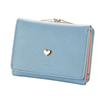 Модный кошелек в виде сердца с кармашком для монет, многофункциональный легкий кошелек для сумки через плечо