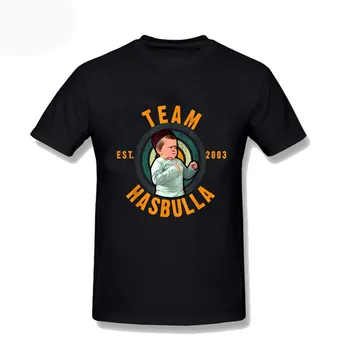 Мужские футболки New Harajuku Team Hasbulla Smile Классическая футболка Hasbulla Fighting Meme Одежда С графическим рисунком Хип-Хопа Уличная Одежда 3XL