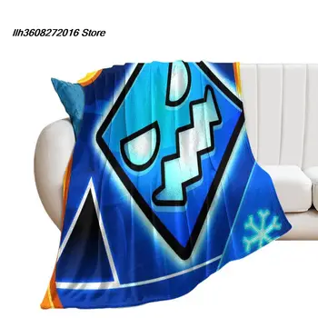 Игра Angry Geometry Dash Фланелевое одеяло Персонализированный подарок СДЕЛАЙ САМ Домашний Диван для отдыха Одеяло на открытом воздухе Портативное одеяло Теплые постельные принадлежности