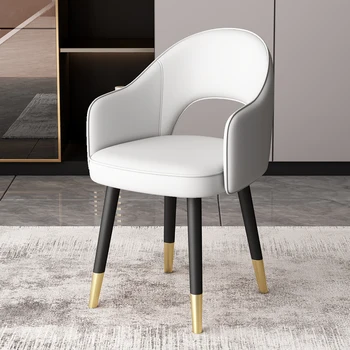 Роскошный обеденный стул, кофейный стул из скандинавской кожи, современный дизайн спинки, обеденный стул, мебель для дома в гостиной Sillas De Oficina