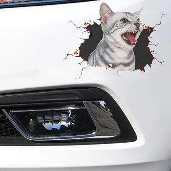 Универсальная наклейка для автомобиля 3D моделирование кошки и 3D собаки Симпатичная наклейка для автомобиля мотоцикла дома Универсальная декоративная наклейка