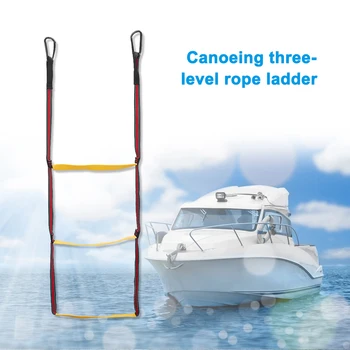 Вспомогательная веревочная лестница для посадки на борт, удлинитель веревочной лестницы для нейлоновой лодки, легкий усиленный шов для надувной лодки, каяка, моторной лодки