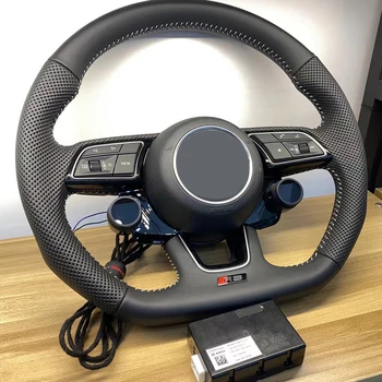 Деревянная ЖК-кнопка рулевого колеса для Audi A5 S5 RS5 2017-2021 Управляйте кнопкой ЖК-ручки