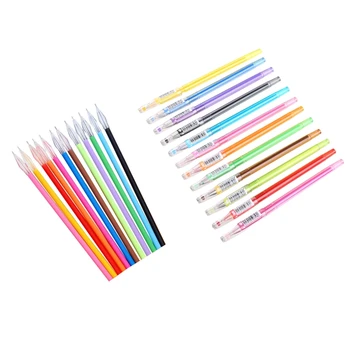 Цветные гелевые ручки с алмазным наконечником 0,35 мм Fine Point для детей и взрослых, пишущих, записывающих, отмечающих заметки, 12 шт.