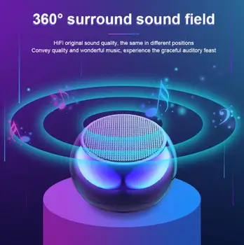 FDBA4813115 Беспроводной громкоговоритель Звуковая система объемного звучания 3D стереомузыки Поддержка наружных динамиков