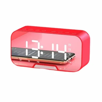 Светодиодный зеркальный будильник, многофункциональные часы с Bluetooth-динамиком, украшение для домашнего кабинета.