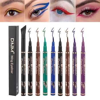 12-цветной матовый жидкий карандаш для подводки глаз, красочная водостойкая стойкая косметика, Зелено-голубая подводка для глаз, ручка для макияжа, инструменты для макияжа
