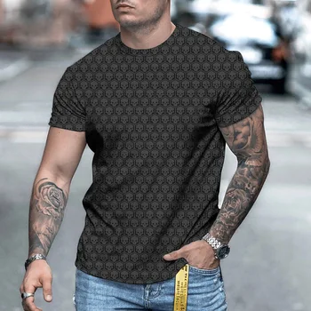 Летние мужские футболки с 3D принтом в виде черепа, трендовая футболка оверсайз с художественной росписью