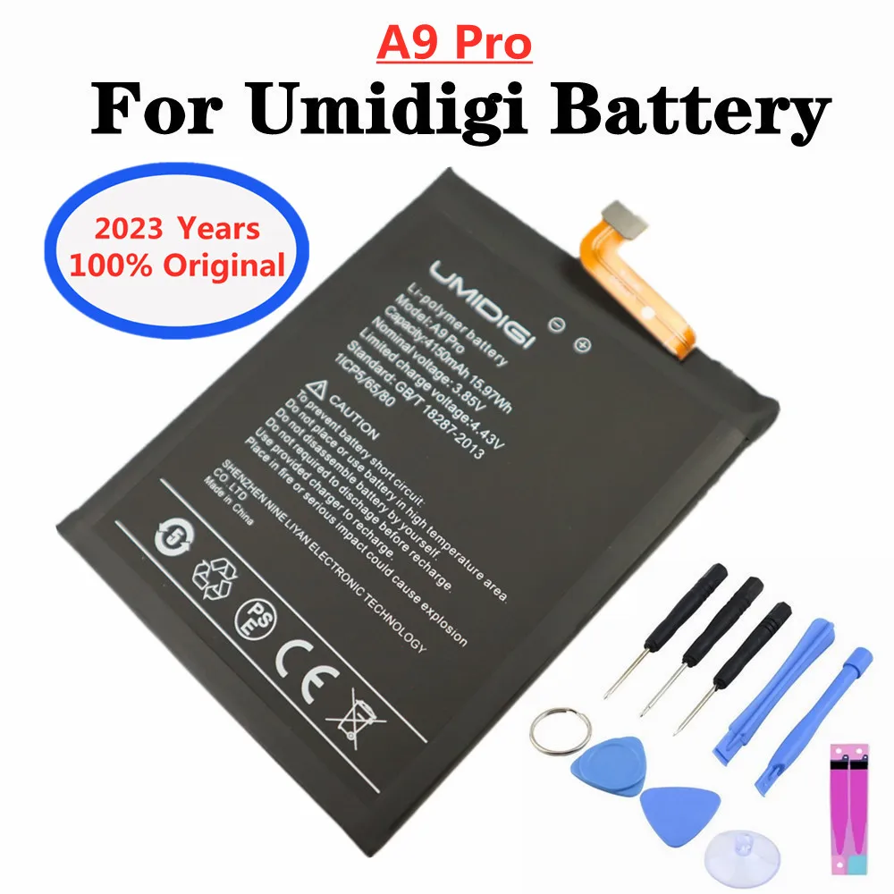 2023 года Новый 100% Оригинальный Аккумулятор Для UMI Umidigi A9 Pro A9Pro Аккумулятор 4150 мАч Замена Мобильного Телефона Bateria + Инструменты
