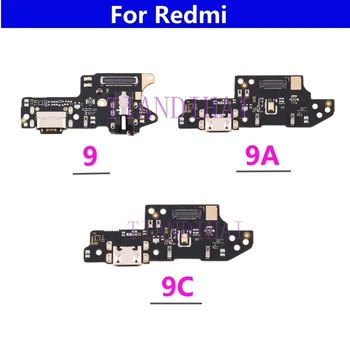 USB Док-станция Для Зарядки Порты и Разъемы Разъем Для Розетки Зарядная Плата с Микрофоном Гибкий Кабель Для Xiaomi Redmi 9 9C 9A