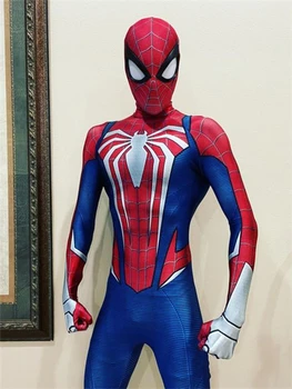 PS5 Insomniac Spiderman Advanced Suit Костюм Супергероя для Косплея, Боди с принтом, Изготовленный на заказ, Костюм Зентаи на Хэллоуин