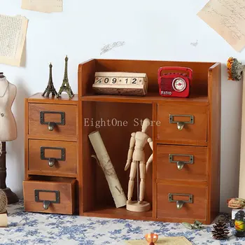 Деревянный Винтажный ящик для хранения, Ящик стола, Органайзер Роскошного дизайна в спальне, Украшения, Косметика, Разное, Cajas Organizadoras Для домашнего хранения