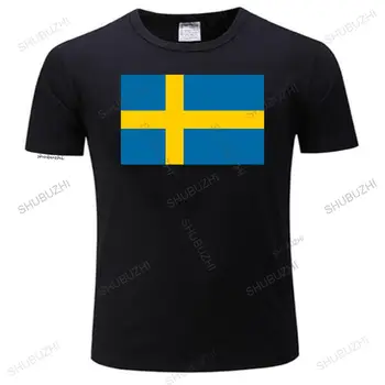 Летняя футболка Бренда Men's COOLMIND male mense Konungariket Sverige с Флагом Швеции для подростков, крутые топы, унисекс, футболка оверсайз