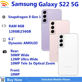 Оригинальный Samsung Galaxy S22 5G S901U1 6,1 
