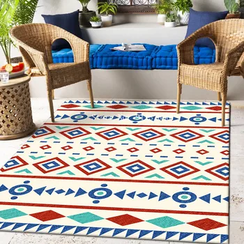 Ковер в марокканском стиле, гостиничный ковер для ночлега и завтрака, коврики для пола, гостиная, спальня, полный ковер, свежий простой геометрический коврик для пола.