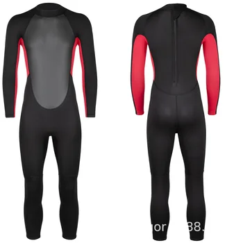 Гидрокостюмы 3 мм, мужской цельный теплый водолазный костюм, водонепроницаемый гидрокостюм с длинным рукавом для подводного плавания, гидрокостюм для подводного плавания