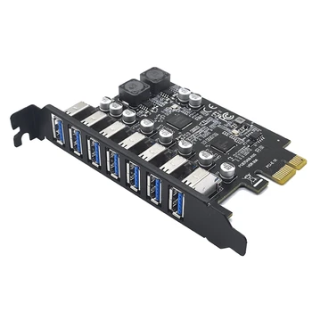 USB3.2 GEN1 19PIN PCI-E, PCI Express на 7 портов, адаптер расширения USB 3.2, аксессуары для карт WINXP/WIN7/8/ 10/11 / LINUX