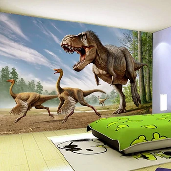 wellyu обои обои из папье-маше для стен 3D Обои на заказ, фон с 3D динозавром, Декоративная роспись, 3D обои