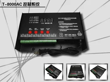 Светодиодный контроллер T-8000AC SD Card Controller для WS2801 WS2811 LPD8806 8192 Пикселей DC5V водонепроницаемый Непромокаемый контроллер AC110-240V