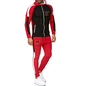 2023 Новая мужская весенне-осенняя куртка на молнии с принтом Thunderdome, спортивная толстовка с капюшоном + Повседневный модный спортивный костюм с брюками