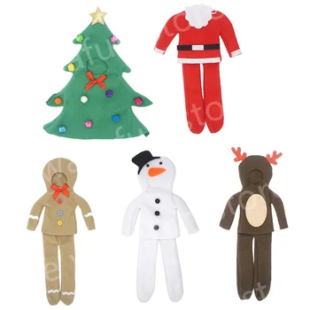 Костюм куклы-эльфа, аксессуары для рождественских эльфов, одежда, прекрасный снеговик, Рождественская елка, модные наряды для мальчиков и девочек