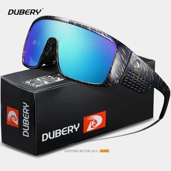 Бренд DUBERY Дизайнерские солнцезащитные очки большого размера UV400 Мужские Уличные Винтажные Солнцезащитные очки для вождения для мужчин Зеркальные Мужские очки Goggle C30