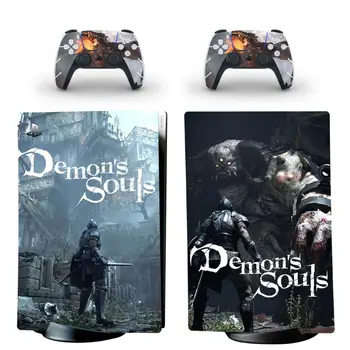 Наклейка-наклейка Demon's Souls для PS5 Digital Edition, наклейка-наклейка для консоли PlayStation 5 и 2 контроллеров, виниловая наклейка-наклейка для PS5.