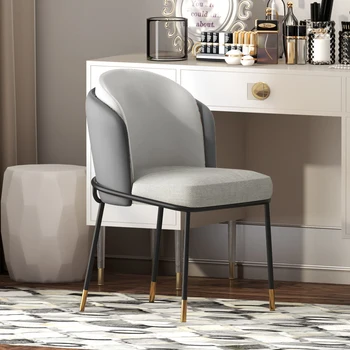 Металлический кухонный обеденный стул, стол для роскошной косметики, обеденные стулья для гостиной, домашние шезлонги для спальни, украшение интерьера салона