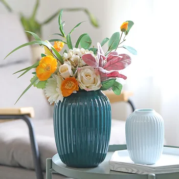 Керамическая ваза для цветов для домашнего декора, Ваза для искусственных цветов, бутоны гидропонных растений, композиция Икебана, центральные элементы стола