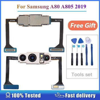 Для Samsung Galaxy A80 A805 2019 Замена модуля камеры заднего вида с большим экраном, гибкого кабеля и ленты