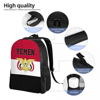 Рюкзак с флагом страны Йемен 2023, школьный рюкзак для учащихся средней школы, повседневный рюкзак, дорожная сумка, рюкзак унисекс