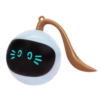 Умная Интерактивная игрушка для кошек Красочные светодиодные Самовращающиеся Игрушки с мячом для домашних животных, перезаряжаемые через USB Автоматические игрушки с мячом для котенка, Аксессуары для кошек