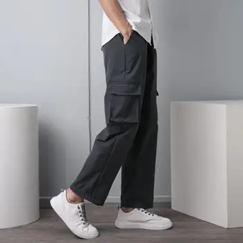 Брюки-карго со свободным эластичным поясом, уличная одежда, летние брюки, весенние брюки, мужская одежда