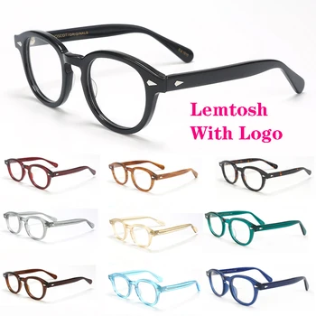 Оправа для оптических очков Для мужчин и женщин Johnny Depp LEMTOSH Винтажные очки Компьютерная Ацетатная Оправа для очков для мужчин С прозрачными линзами