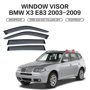 Для BMW X3 2003-2022 E83 F25 G01 Дефлекторы Оконных Козырьков Козырьки От Солнца И Дождя Погодный Козырек В стиле Автомобиля Яркая Полоса