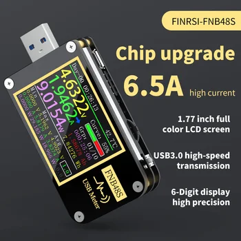 FNIRSI-FNB48S USB тестер PD триггерный измеритель напряжения и тока QC4 + PD3.0 тест емкости протокола быстрой зарядки 2.0 PPS