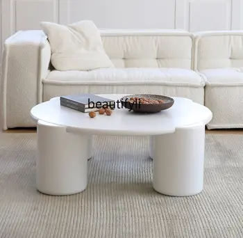 Скандинавская дизайнерская мебель Кремового цвета в бесшумном стиле, креативный чайный столик типа 