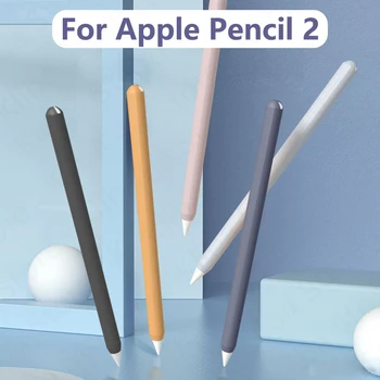 Для Funda Apple Pencil 2 Case, 2 упаковки, ультратонкий чехол, силиконовый чехол для кожи, защитный чехол для iPad Pencil Case
