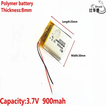 Хорошее качество 3,7 В, 900 мАч 803035 Полимерный литий-ионный аккумулятор для планшетных ПК, GPS, mp3, mp4