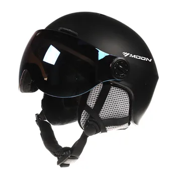 Высококачественный лыжный шлем MOON Лыжный шлем с защитными очками Спорт на открытом воздухе Лыжи, сноуборд, цельнолитые шлемы для скейтборда из ПК + EPS