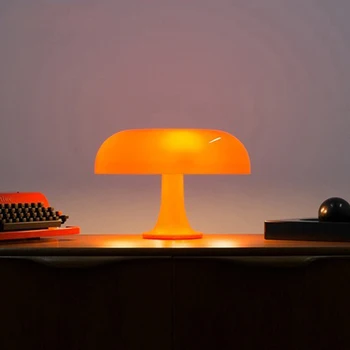 Итальянская минималистичная светодиодная настольная лампа в виде гриба, подходящая для гостиничных спален, прикроватных тумбочек, гостиных, декоративных светильников, ламп