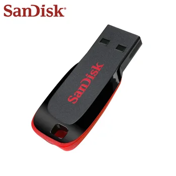 100% Оригинальный SanDisk Cruzer Blade CZ50 USB Флэш-накопитель 64 ГБ 32 ГБ 16 ГБ Флеш-накопитель USB 2.0 флешка USB-накопитель для большого пальца