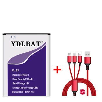 YDLBAT 2100 мАч EB-L1G6LLU Аккумулятор для Samsung Galaxy S3 i9300 i9305 i879 T999 i9082 I9308 L710 I535